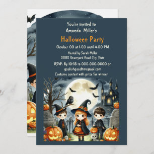 Halloween Kids Costume  Party Invitation