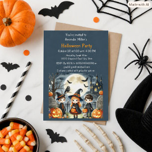 Halloween Kids Costume  Party Invitation