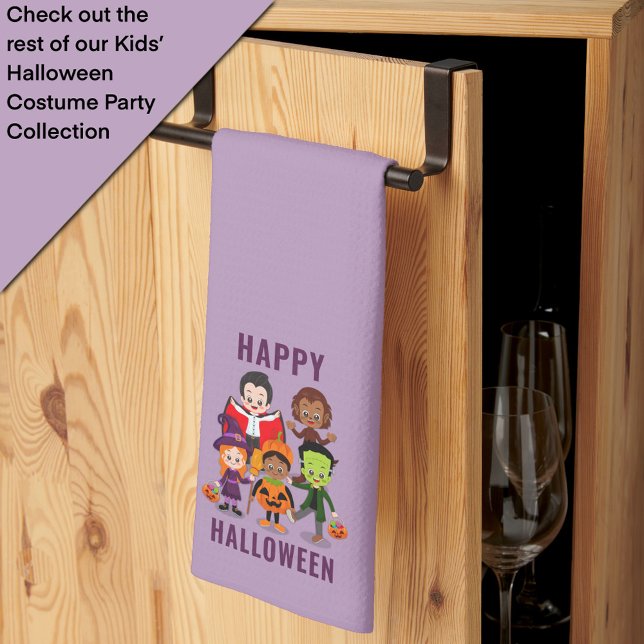 Halloween Kids’ Cute Costume Party Tea Towel (Creator Uploaded)