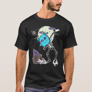 Halloween Kids Monster Soccer Skeleton Dabbing T-Shirt