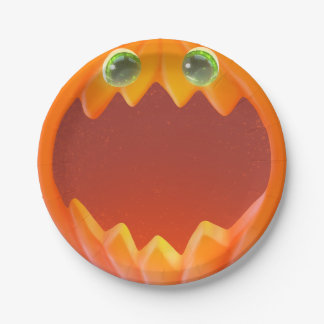 Halloween Kids Party Pumpkin Paper Plate