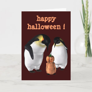 Halloween King Penguins Card