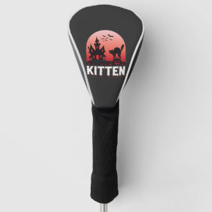 Halloween Kitten Haunted House Cat Design_1 Golf Head Cover