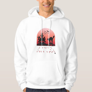 Halloween Kitten Haunted House Cat Design_1 Hoodie