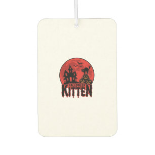 Halloween Kitten Haunted House Cat Graphic_1 Car Air Freshener