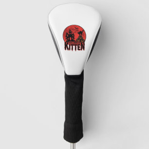 Halloween Kitten Haunted House Cat Graphic_1 Golf Head Cover