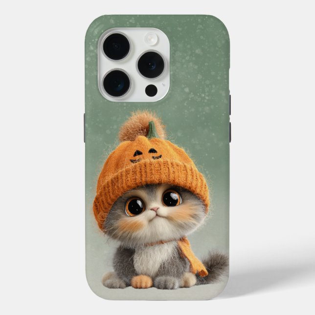 Halloween Kitten With Pumpkin Hat Case-Mate iPhone Case (Back)