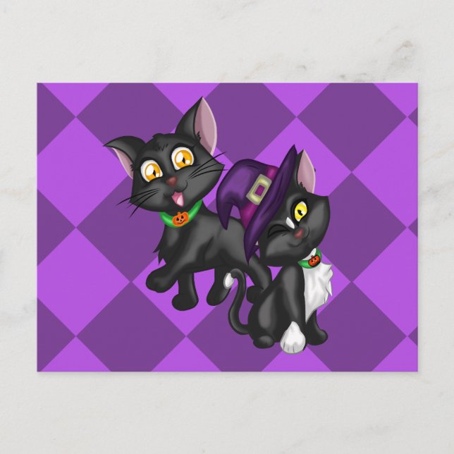 Halloween Kittens Postcard (Front)