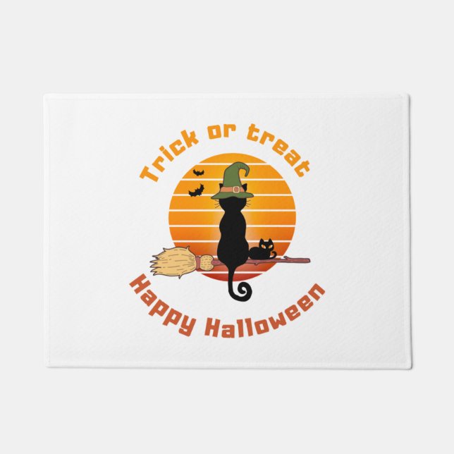 Halloween kitty   doormat (Front)