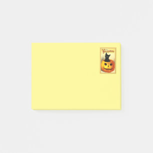 Halloween Kitty Sitting in Jack O Lantern Post-it  Notes