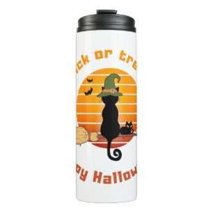 Halloween kitty thermal tumbler