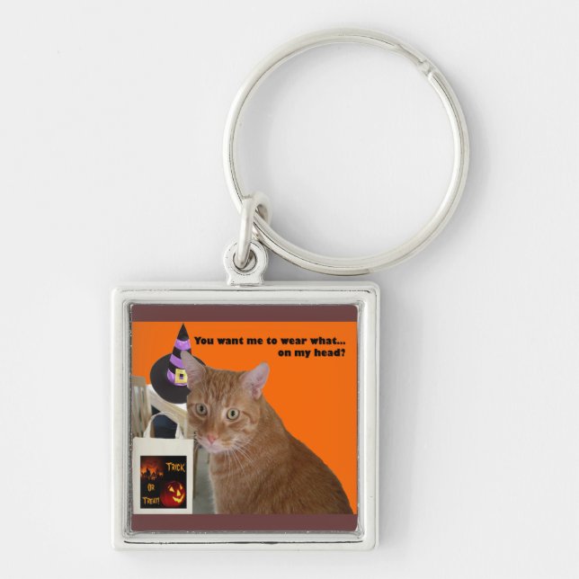 Halloween Kitty Wear What Key Ring (Front)