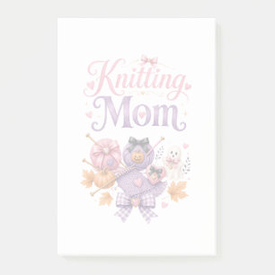 Halloween Knitting Mum - (4" x 6") - Post-It Notes