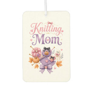 Halloween Knitting Mum - Car Air Freshener
