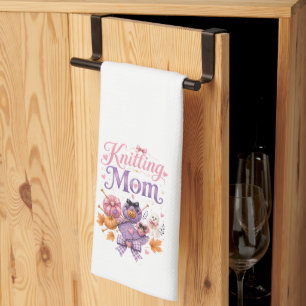 Halloween Knitting Mum - Kitchen Towel