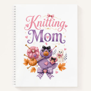 Halloween Knitting Mum - Spiral Notebook