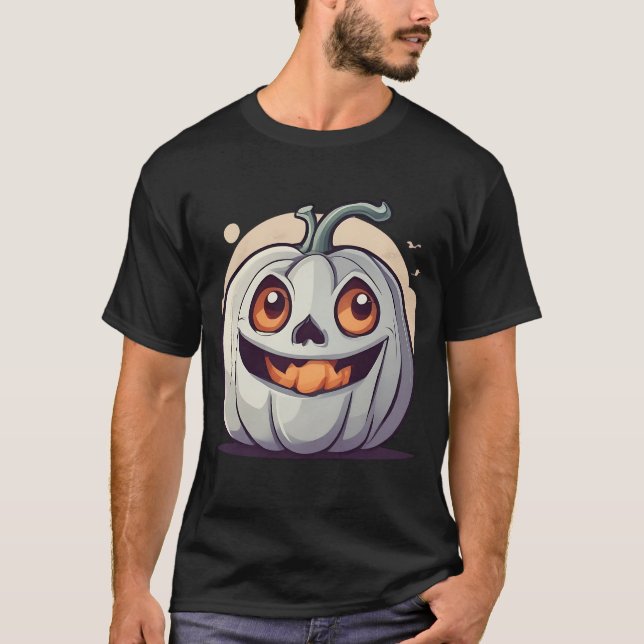 Halloween Kürbis Geist T-Shirt (Front)