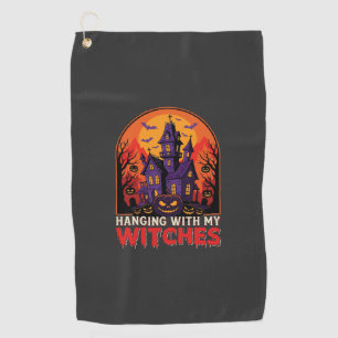 Halloween Laboratory Monster Pumpkin Moon Vector Golf Towel