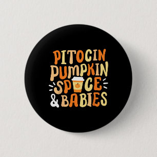 Halloween Labour And Delivery Landd Nurse Fall Pum 6 Cm Round Badge