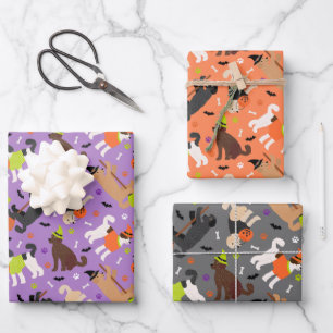 Halloween Labradoodle / Goldendoodle Wrapping Paper Sheet