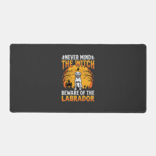 Halloween Labrador Beware of the Dog Desk Mat