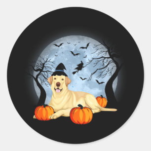 Halloween labrador classic round sticker