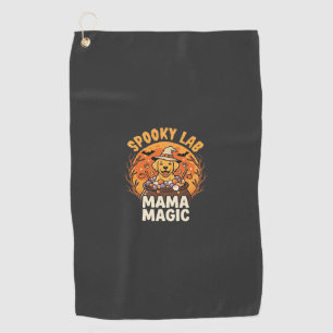 Halloween Labrador Mum Magic Golf Towel