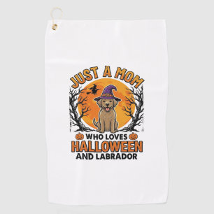 Halloween Labrador Mum Vintage Dog Design_1 Golf Towel