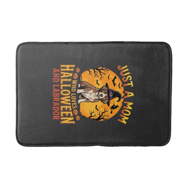Halloween Labrador Mum Witch Dog Design_1 Bath Mat (Front)