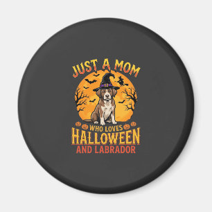 Halloween Labrador Mum Witch Dog Design_1 Magnet
