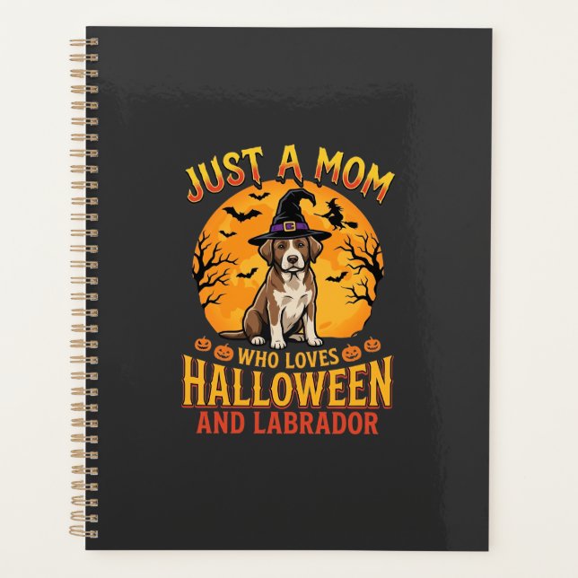 Halloween Labrador Mum Witch Dog Design_1 Planner (Front)