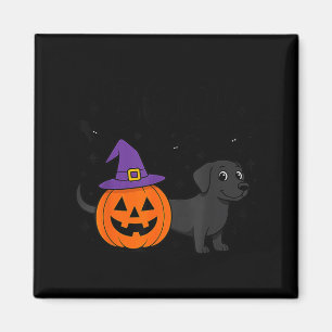 Halloween Labrador Retriever Dog With Pumpkin And Magnet