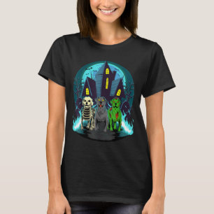 Halloween Labrador Retrievers Zombie Skeleton T-Shirt