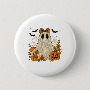 Halloween Lace Ghost Coquette Flower Bow Floral Sp 6 Cm Round Badge