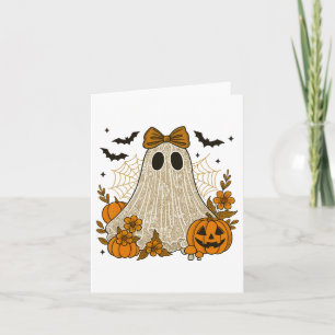 Halloween Lace Ghost Coquette Flower Bow Floral Sp Card