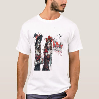 halloween ladies graffiti art family T-Shirt