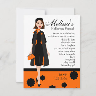 Halloween Lady Invitation