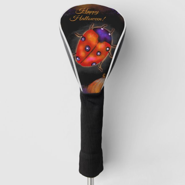 Halloween Ladybug Golf Head Cover (Front)