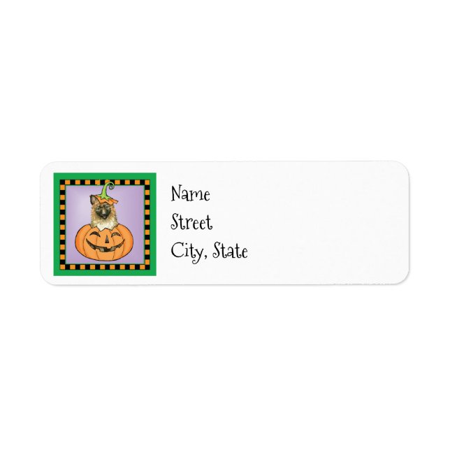 Halloween Laekenois Label Return Address Label (Front)