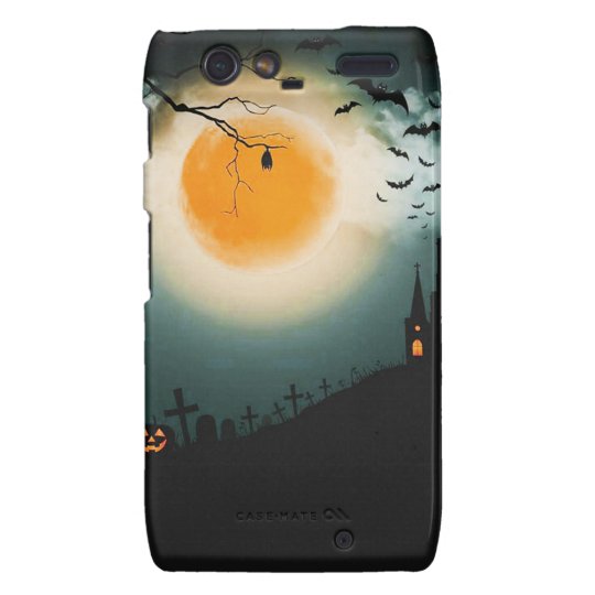 Halloween landscape droid RAZR cases