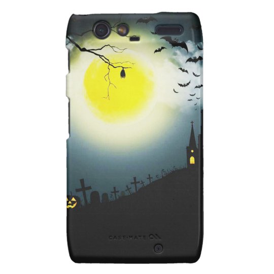Halloween landscape droid RAZR cases