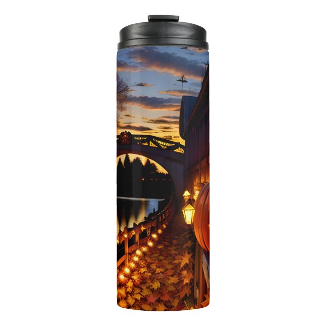 Halloween Landscape Four Thermal Tumbler (Front)