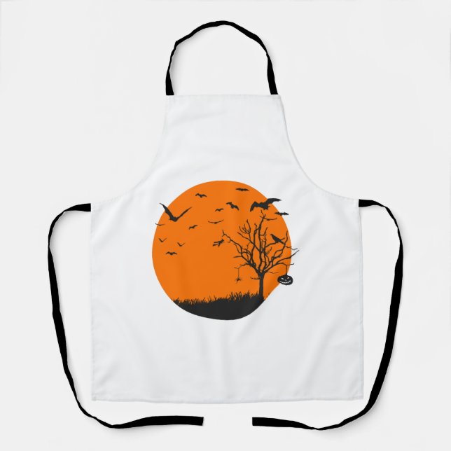 Halloween Landscape Halloween Design Apron (Front)