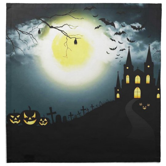 Halloween landscape napkin