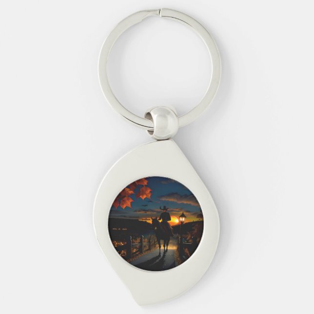 Halloween Landscape Seven Key Ring (Front)