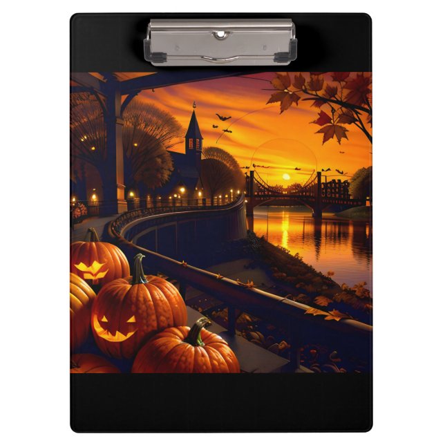Halloween Landscape Two Clipboard (Front)