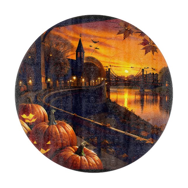 Halloween Landscape Two Cutting Board (Front)