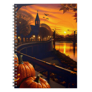 Halloween Landscape Two Notebook