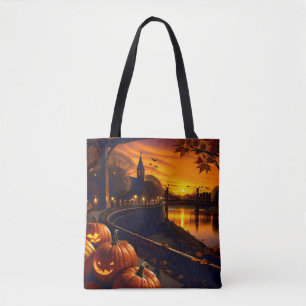 Halloween Landscape Two Tote Bag