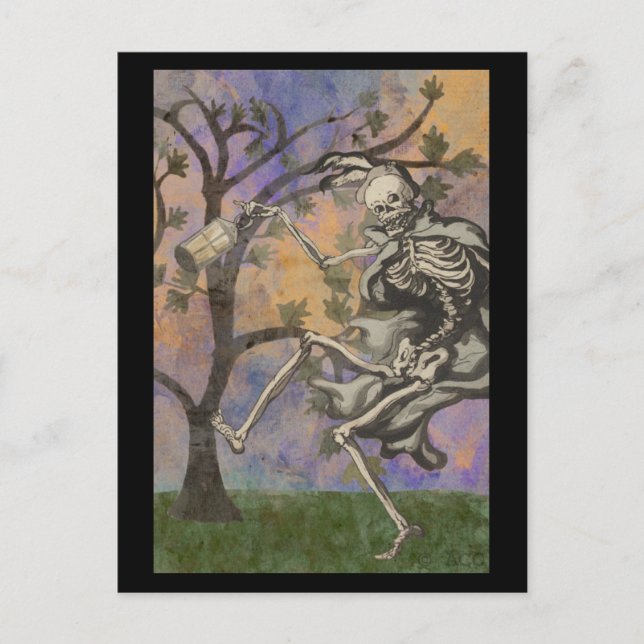 Halloween Lantern Walk Postcard (Front)